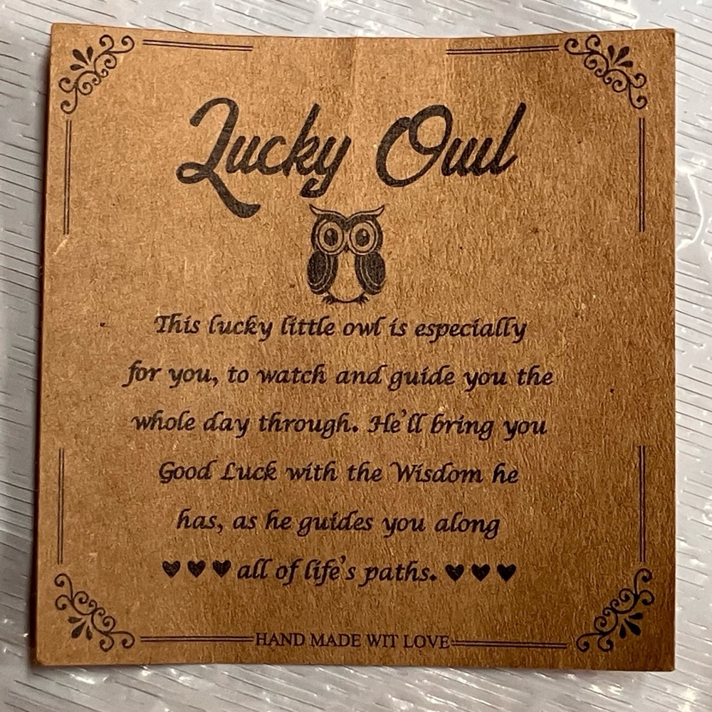 NWOT Howlite Beaded Lucky Owl Bracelet - Picture 3 of 5